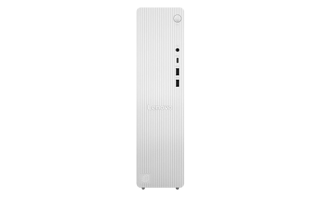 IdeaCentre Tower 08IAS10（Intel）の正面（前面の端子）