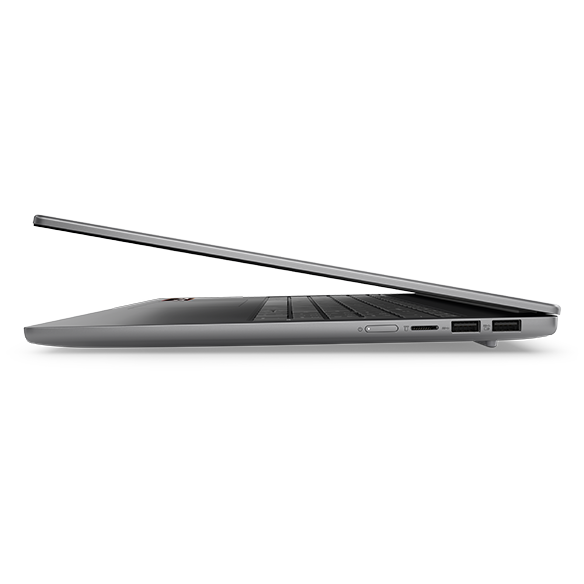 IdeaPad Slim 5a Gen 11（16型 AMD）を閉じかけた状態（薄さ）