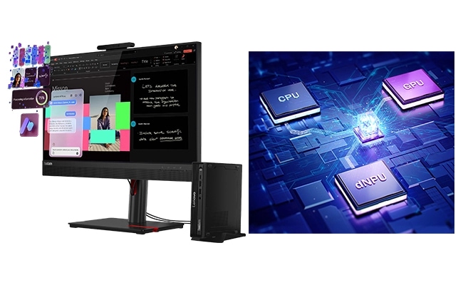 ThinkCentre M70q Tiny Gen 6（Intel）のCPU・GPU・NPUのイメージ