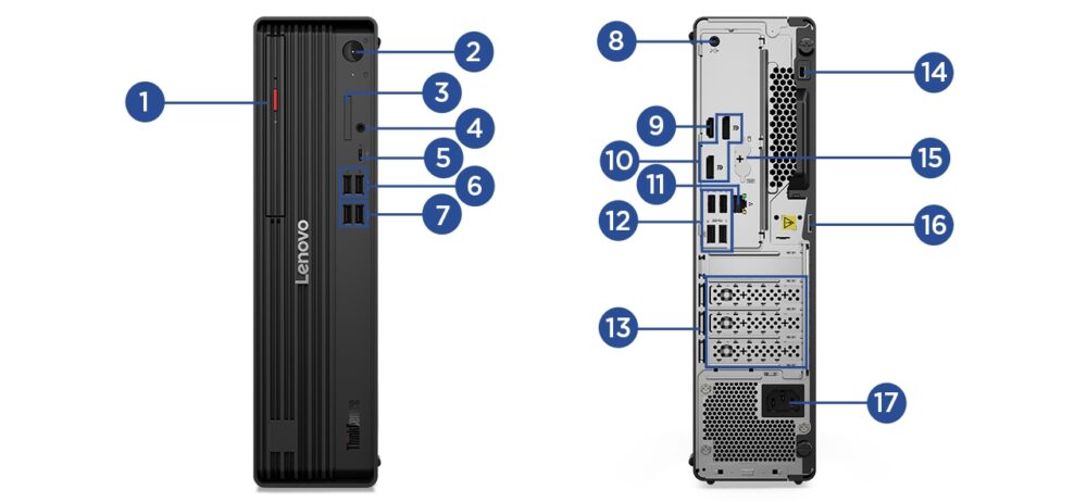 ThinkCentre M70s Small Gen 6(Intel)の入出力端子