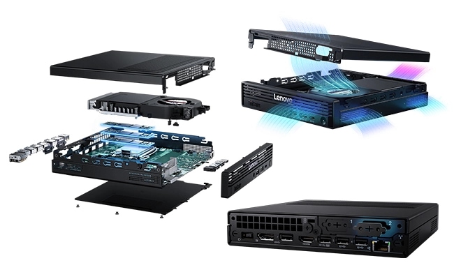 ThinkCentre M90q Tiny Gen 6（Intel）の内部構造（分解図）