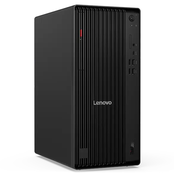 ThinkCentre M90t Tower Gen 6（Intel）の前面のアップ（電源ボタンと端子）