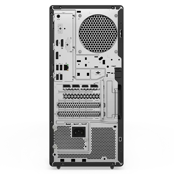 ThinkCentre M90t Tower Gen 6（Intel）の背面（拡張スロットと端子）