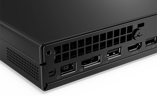 ThinkCentre neo 50q Tiny Gen 6(Intel)の背面の端子