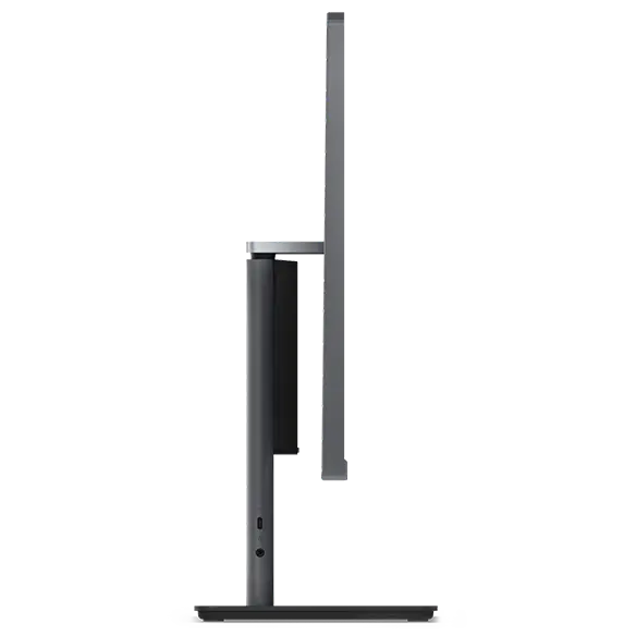 ThinkCentre neo 55a 24 All-In-One Gen 6(23.8型 AMD・Ryzen 200シリーズ)の本体を真横から見たところ(薄さ)