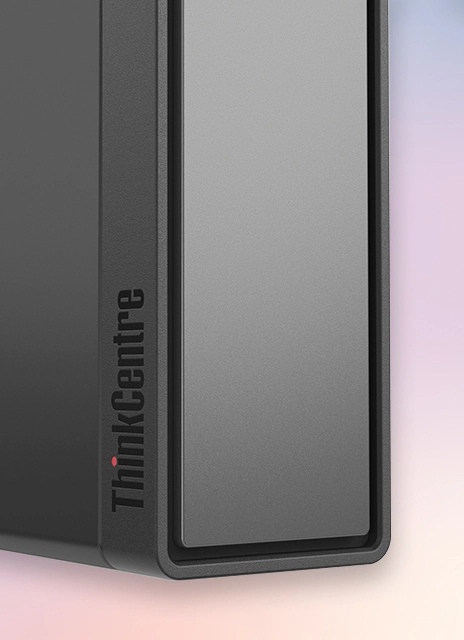 ThinkCentre neo 55q Tiny Gen 6(Ryzen AI 300シリーズ)の筐体のアップ