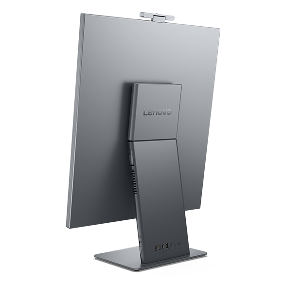 ThinkCentre X AIO Aura Edition(27.6型 Intel)の本体を斜め後ろから見たところ(背面の端子)