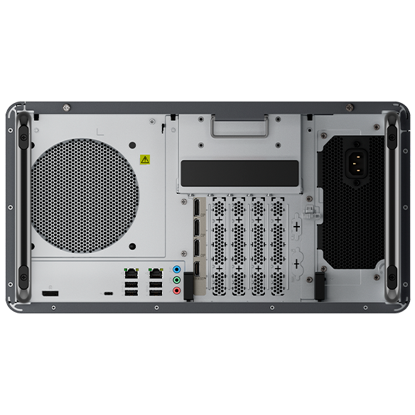 ThinkCentre X Tower(Intel)の背面(拡張スロットと端子)
