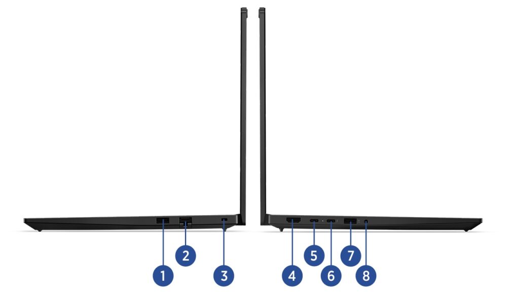 ThinkPad E14 Gen 7 IAL（14型 Intel）の側面インターフェース