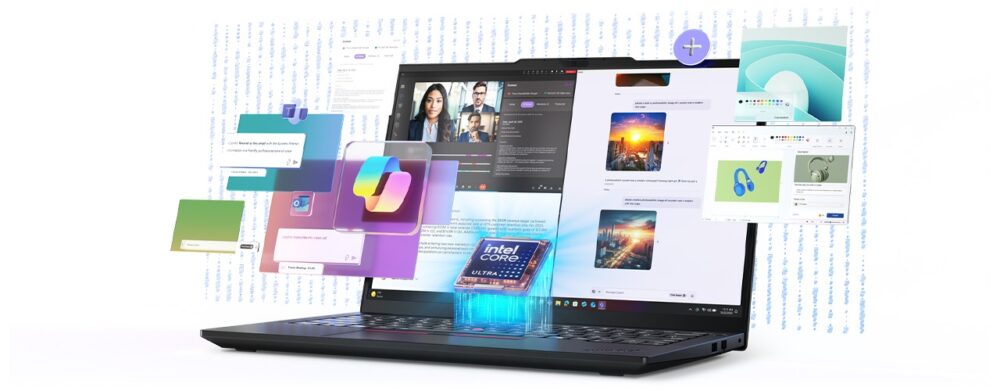 ThinkPad E14 Gen 8(14型 Intel)でマルチタスクをしているイメージ