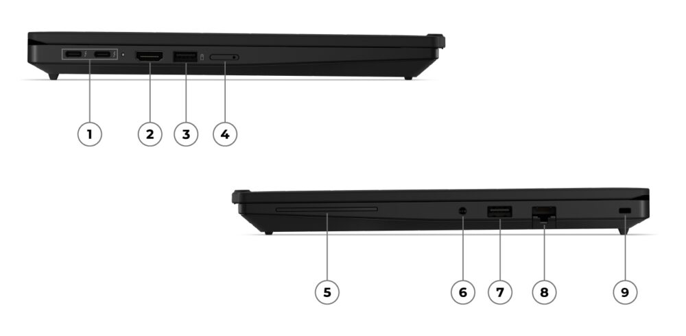 ThinkPad T14 Gen 7 AHPの側面インターフェース