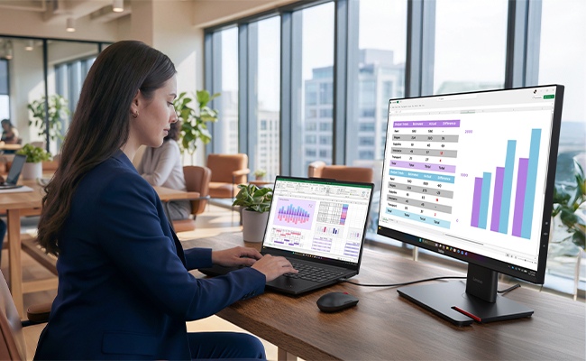 ThinkPad T16 Gen 5(16型 Intel)を仕事で使っている様子
