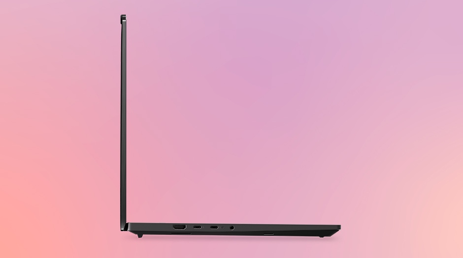 ThinkPad T1g Gen 9の薄さがわかる側面