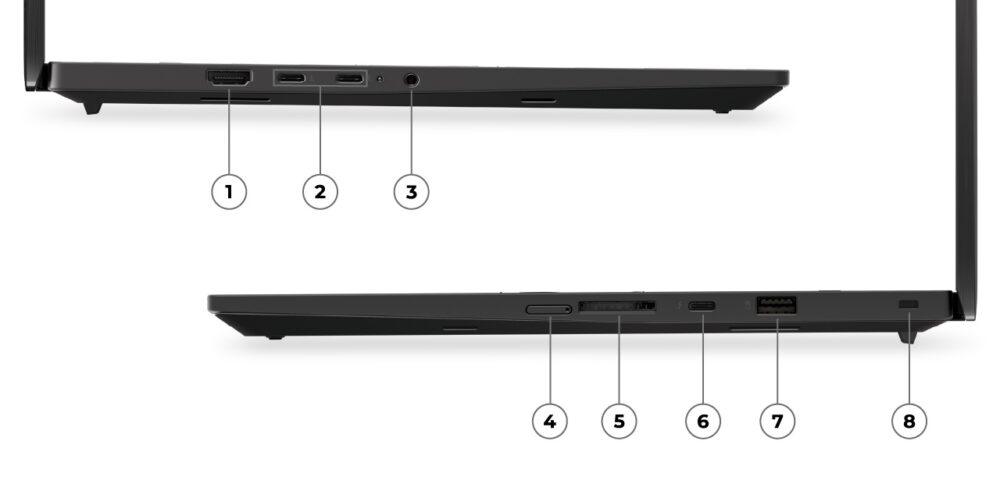 ThinkPad T1g Gen 9の側面インターフェース