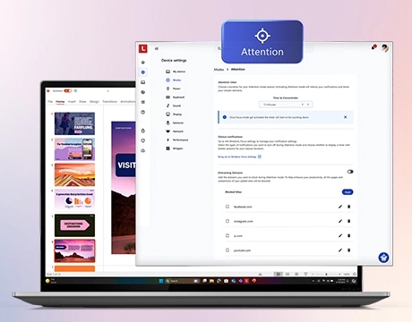 ThinkPad X1 2-in-1 Gen 10 Aura Edition の集中モード
