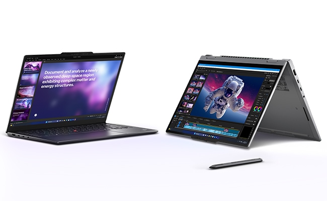 ThinkPad X1 2-in-1 Gen 11 Aura Edition でペン入力をしている様子