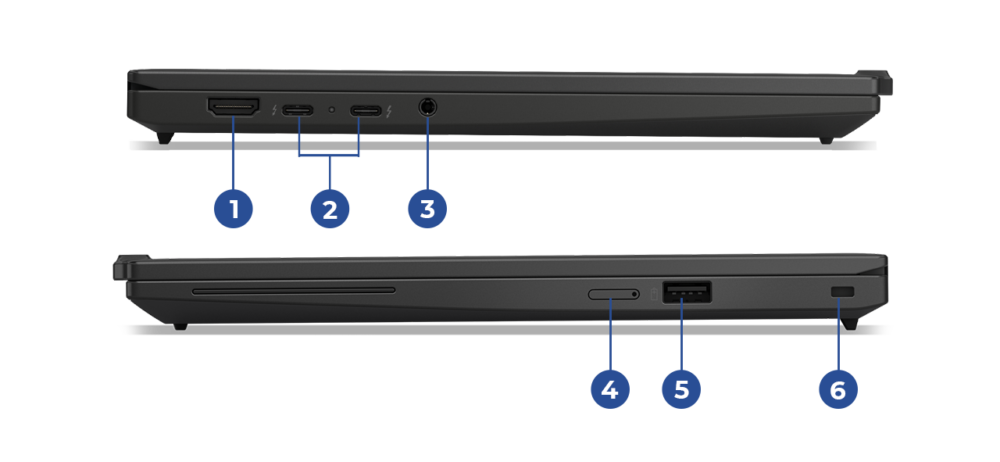 ThinkPad X13 Gen 6の側面インターフェース