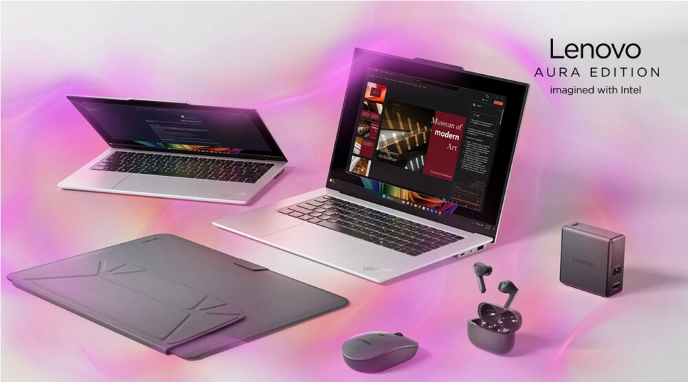 ThinkPad X9 14 Gen 1 Aura Edition を使っている様子