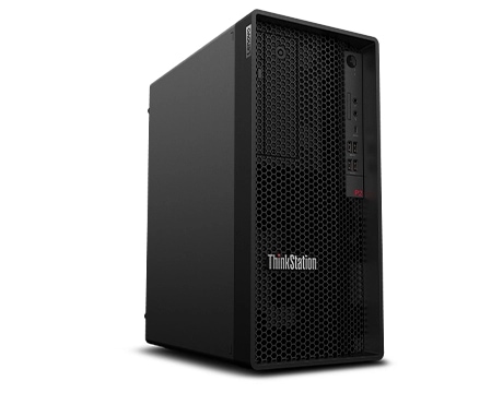 ThinkStation P2 Tower Gen 2(Intel)を斜めから見たところ