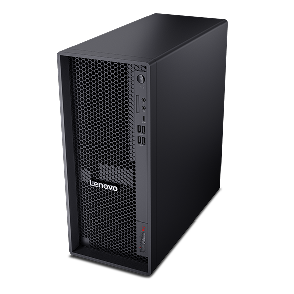ThinkStation P4（AMD）を斜めから見たところ