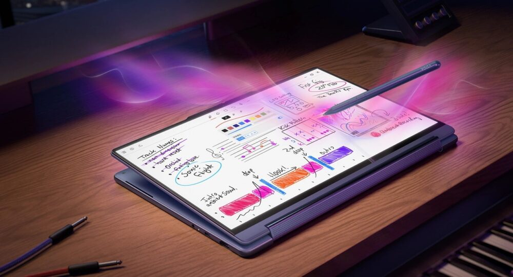 Yoga 9i 2-in-1 Gen 11 Aura Edition(14型 Intel)の薄さがわかる側面