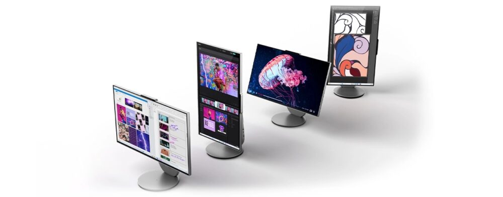 Yoga AIO 27IAH10（27型 Intel）の昇降・回転に対応したスタンド