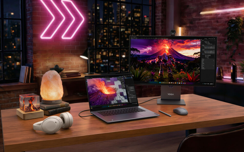 Yoga Pro 7a Gen 11（15.3型 AMD）の薄さがわかる側面