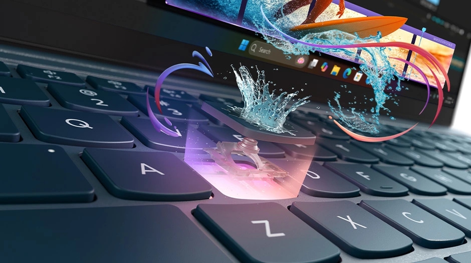 Yoga Slim 7a Gen 11(14型 AMD)のキーボードまわり